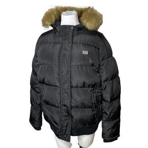 Levi's Faux Fur trim Snorkel Bomber jacket Medium black